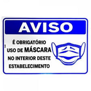 PLACA LOOK 20x30cm (USO OBRIGATORIO MASCARA)