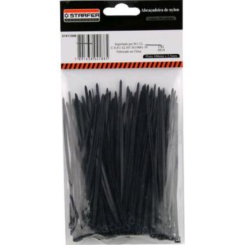 ABRAÇADEIRA NYLON PRETA 200X2,5 C/100 - STARFER