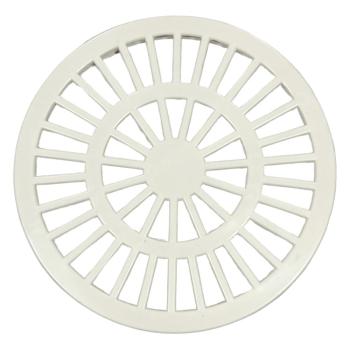 GRELHA PLASTICO LUCONI REDONDO 15 X15 BRANCA