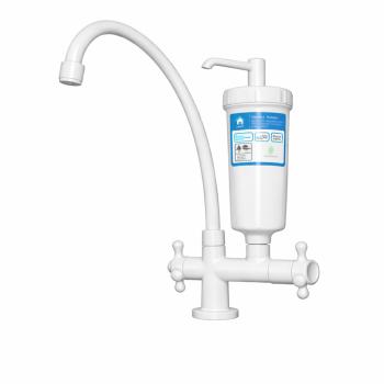 TORNEIRA BICA MOVEL BANCADA/MESA COM FILTRO BRANCA ABS