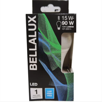 LAMPADA DE LED BELLALUX 15W BRANCA LUZ FRIA BIVOLT 100-240V
