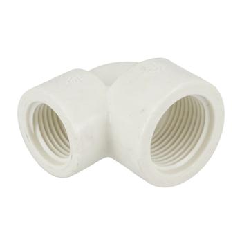 COTOVELO/JOELHO DE REDUÇÃO 90° PVC BRANCO ROSCÁVEL 3/4X3/4