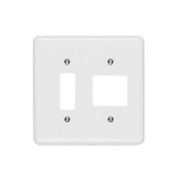 PLACA CONJUNTO ILUMI STYLUS BRANCO 4x4 - 1 INTERRUPTOR VERTICAL + 2 HORIZONTAIS