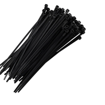 ABRACADEIRA NYLON PRETA 3,6mmx150mm COM 100 PECAS