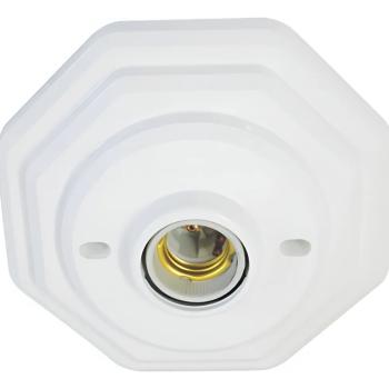 PLAFONIER BRANCO SEXTAVADO DECORE ROPER PLAST