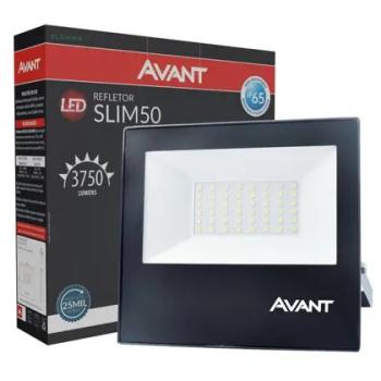 REFLETOR LED 50W HOLOFOTE PROVA D'ÁGUA IP65 BIVOLT AVANT