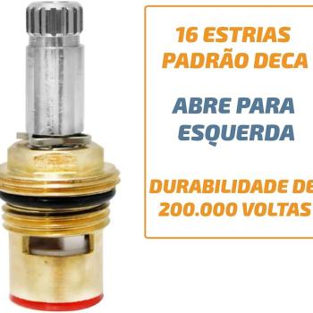 REPARO P/ TORNEIRA 1/4 VOLTA DECA M18 VERMELHO