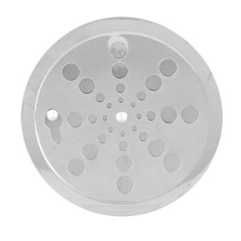 GRELHA PARA RALO DE BANHEIRO 15X15CM AÇO INOX CROMADO REDONDO OVERTIME