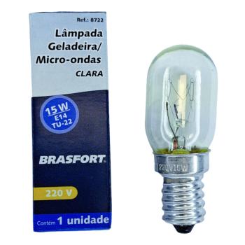 LAMPADA PARA GELADEIRA/FOGAO/LUSTRE BRASFORT 15Wx220V. CLARA E-14