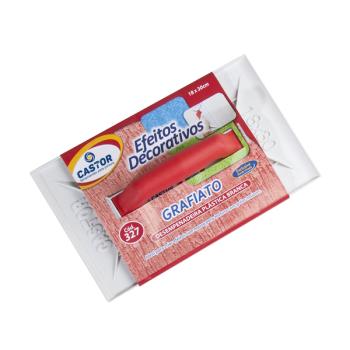 DESEMPENADEIRA PVC BRANCA TEXTURA/GRAFIATO 18X30 CASTOR 327