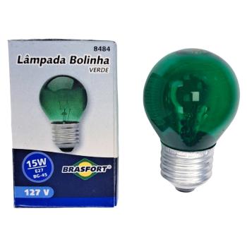 LAMPADA COLORIDA BRASFORT 15Wx127V. VERDE