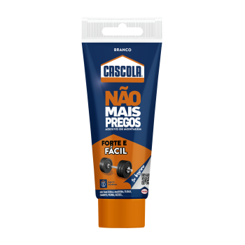 ADESIVO DE MONTAGEM BASE D'ÁGUA MULTIUSO NÃO MAIS PREGOS BRANCO 85G CASCOLA