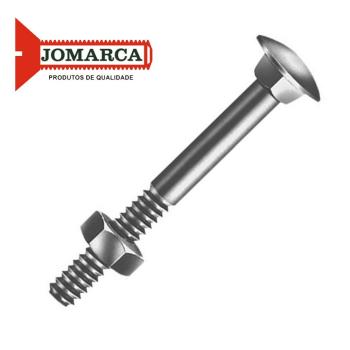 PARAFUSO FRANCES ZINCADO COM PORCA  1/2 X 3“