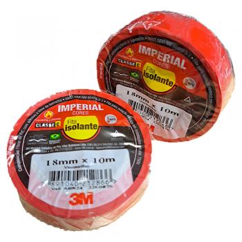 FITA ISOLANTE 3M IMPERIAL 18X10 VERMELHA