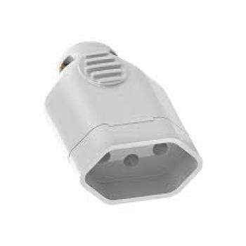 PINO FEMEA 3 FUROS 10A 2P+T CINZA 3013 ref. 020984