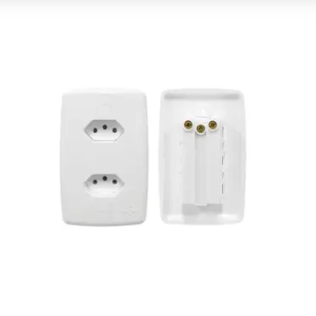 TOMADA DUPLA  4X2 10A BC SAFIRA ILUMI