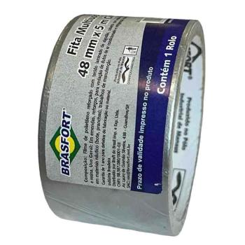 FITA SILVER TAPE BRASFORT CINZA 48MMX05M