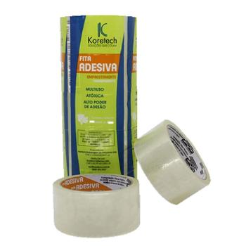 FITA ADESIVA  EMBALAGEM TRANSPARENTE 45X40 KORETC