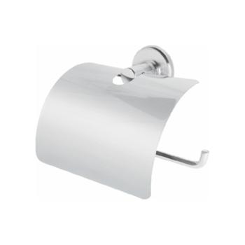 ACESSORIO WC HIDROLAR FAETTO PAPELEIRA CROMADA COM TAMPA INOX