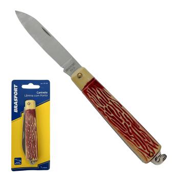 CANIVETE INOX BRASFORT PROFISSIONAL COM PONTA - 8118
