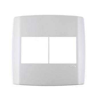 PLACA CONJUNTO MODULAR SLIM 4x4 - 2 MODULOS + 2 MODULOS JUNTOS BRANCA 8308