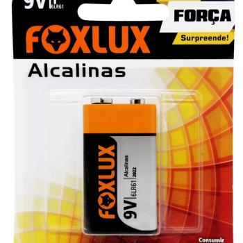 PILHA ALCALINA BATERIA 9V. CARTELA COM 1 PECA - 6LR61