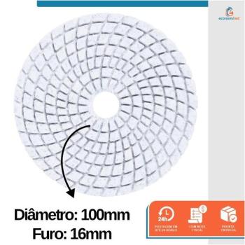 DISCO DE LIXA DIAMANTADO VELCRO 100MM #3000 - STARFER