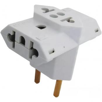 PLUGUE DE TOMADA BENJAMIM TE ADAPTADOR COM 3 ENTRADAS MULTIPLICADOR DE TOMADAS 10A/20A