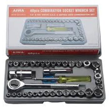 CHAVE SOQUETE/CACHIMBO JG 40PC RINO.