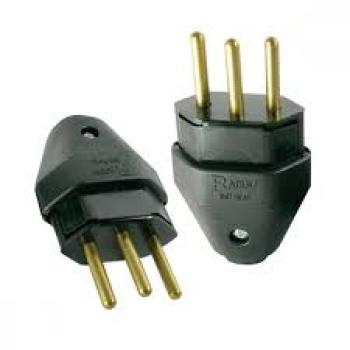 PINO MACHO CABO 2P+T 20A  PRETO/ BRANCO