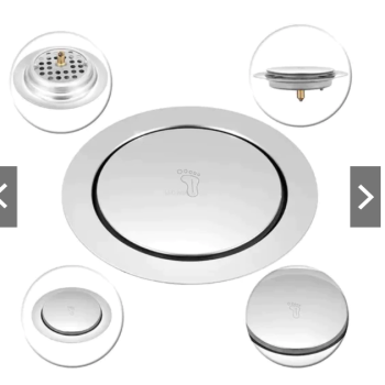 RALO CLICK INTELIGENTE 10X10 CM REDONDO INOX CROMADO - VEDA CHEIRO BANHEIRO CASA COZINHA