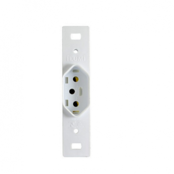 CONJUNTO ILUMI STYLUS BRANCO SEM PLACA 1 TOMADA 2P+T. 10A. - 20140/0