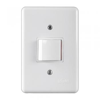 CONJUNTO ILUMI STYLUS BRANCO COM PLACA 1 INTERMEDIARIO 10A. - 2032