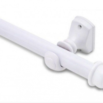 VARAO CORTINA 2.5M C/SUP. BRANCO 19MM