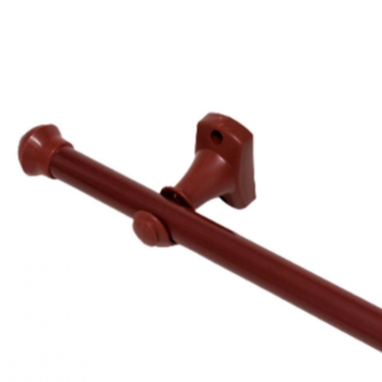 VARAO CORTINA 2.0M C/SUP. MOGNO 19MM