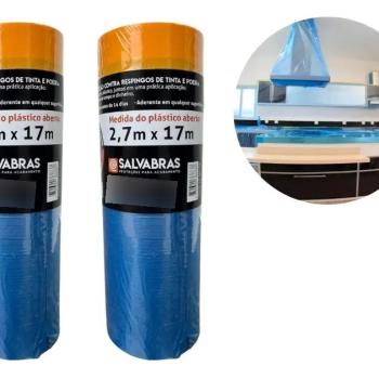 SALVA PINTURA  FILME COM FITA CREPE  2,7M x 17M