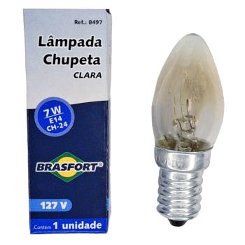 LAMPADA CHUPETA BRASFORT 7Wx127V. E14 CLARA