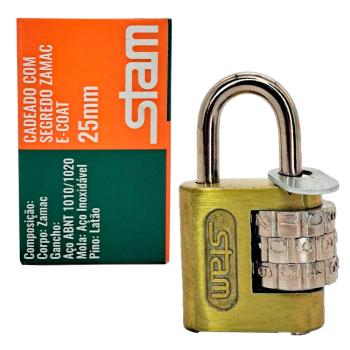 CADEADO STAM COM SEGREDO 25 mm