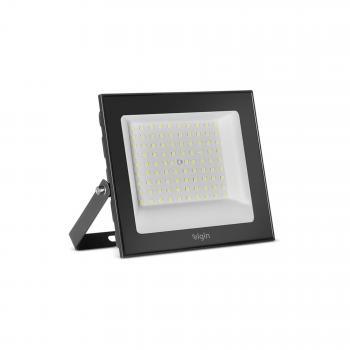 REFLETOR COM LED LUZ BRANCA 100W ALUMÍNIO BIVOLT IP66 ELGIN