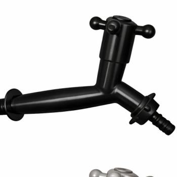 TORNEIRA LONGA CRISTAL PRETA TANQUE/PIA PLASTICO