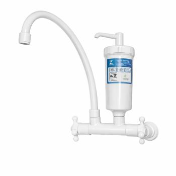 TORNEIRA BICA MOVEL PAREDE COM FILTRO BRANCA ABS