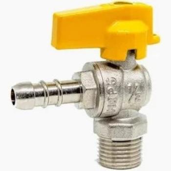 REGISTRO  GAS BORBOLETA ANGULAR 1/2MX3/8BM