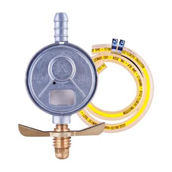REGULADOR GAS ALIANCA PEQUENO 1kg/h COM MANGUEIRA 0,80cm - 505/01