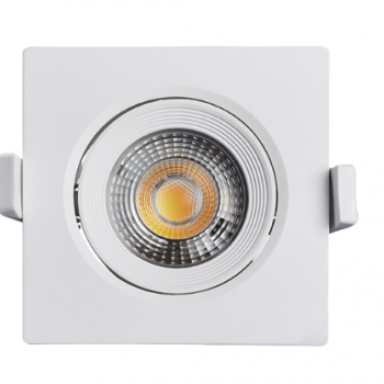 SPOT QUADRADO BRANCO DE EMBUTIR LED 3W LUZ AMARELA ECO BLACK+DECKER BIVOLT