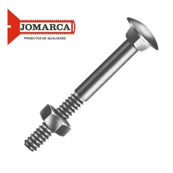 PARAFUSO FRANCES ZINCADO COM PORCA 1/4 X 4.1/2