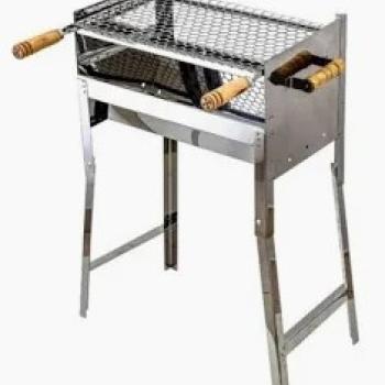 CHURRASQUEIRA  COM GRELHA SLIM INOX 55X36X80