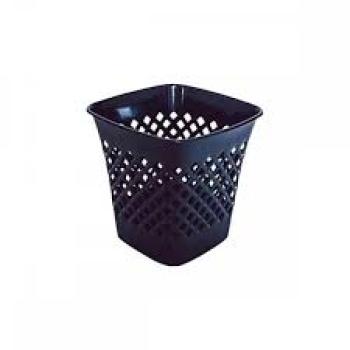 LIXEIRA CESTO PAPELEIRO PLASTICO SHANGRI-LA QUADRADO PRETO