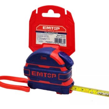 TRENA EMTOP 3M X 16MM EMBORRACHADA AÇO AUTO-TRAVAMENTO MAGNÉTICA