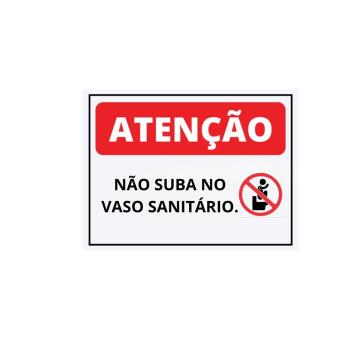 PLACA NÃO SUBA NO VASO JC 253