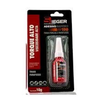 ADESIVO TRAVA PORCAS E PARAFUSOS 10G VERMELHO ALTO TORQUE E VISCOSIDADE SIEGER SS190